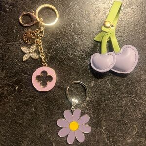 Bundle of 3 purple bag charms